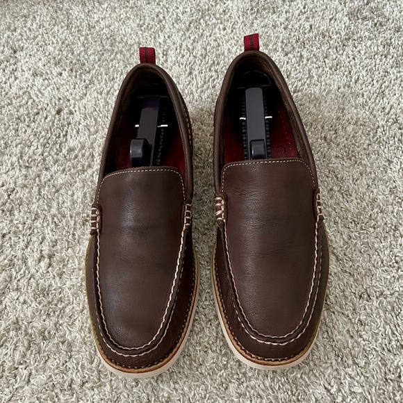 Sperry Top-Sider Men’s Seaside Venetian Slip-on Leather Boat Shoes 8M Brown/Red - Picture 3 of 8